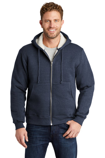 CornerStone® Heavyweight Sherpa-Lined Hooded Fleece Jacket. CS625