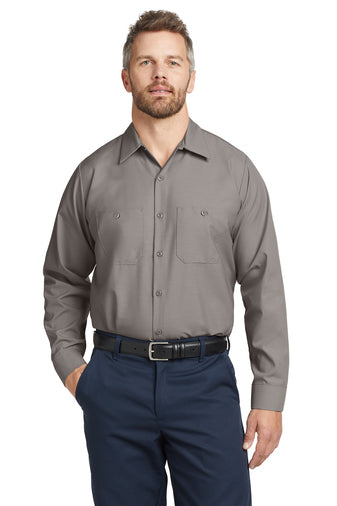 Red Kap® Long Size, Long Sleeve Industrial Work Shirt. SP14LONG