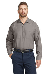 Red Kap® Long Size, Long Sleeve Industrial Work Shirt. SP14LONG
