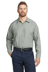 Red Kap® Long Size, Long Sleeve Industrial Work Shirt. SP14LONG