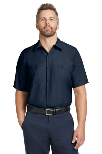 Red Kap® Long Size, Short Sleeve Industrial Work Shirt. SP24LONG